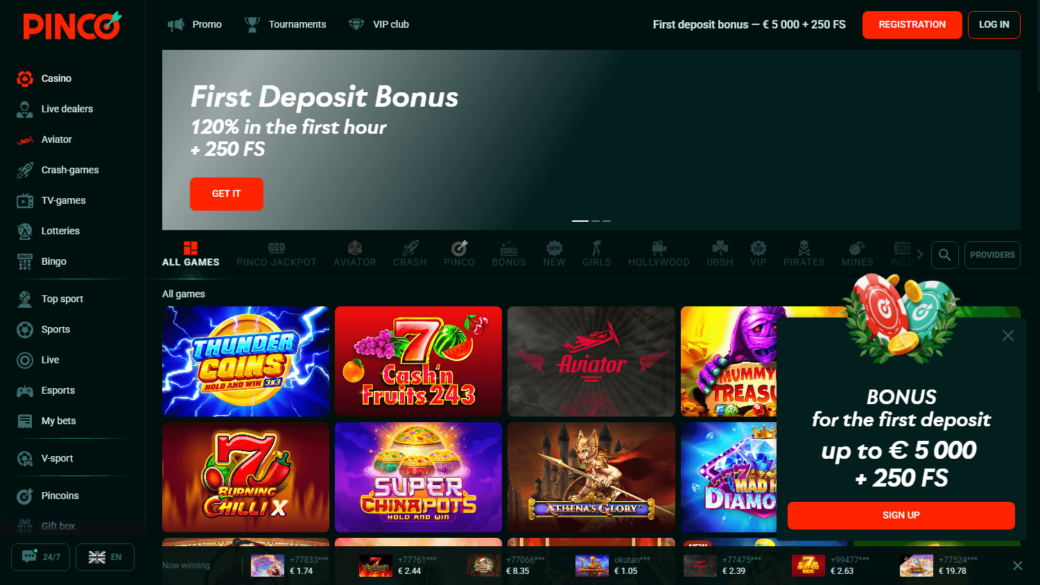 Pinco Bonus